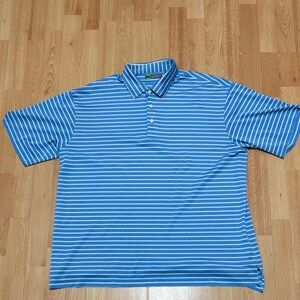 Daniel Cremieux Sky Blue Striped Polo Shirt